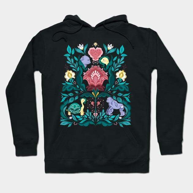 Folk Art Fun Hoodie by aliwishes